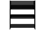 vidaXL 806792 Wall Shoe Cabinets 2 Pcs High Gloss Black 80x18x90cm Engineered Wood vidaXL 806792 Wall Shoe Cabinets 2 Pcs High Gloss Black 80x18x90cm Engineered Wood