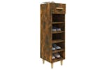vidaXL 817561 Shoe Cabinet Smoked Oak 30x35x105cm Engineered Wood vidaXL 817561 Shoe Cabinet Smoked Oak 30x35x105cm Engineered Wood