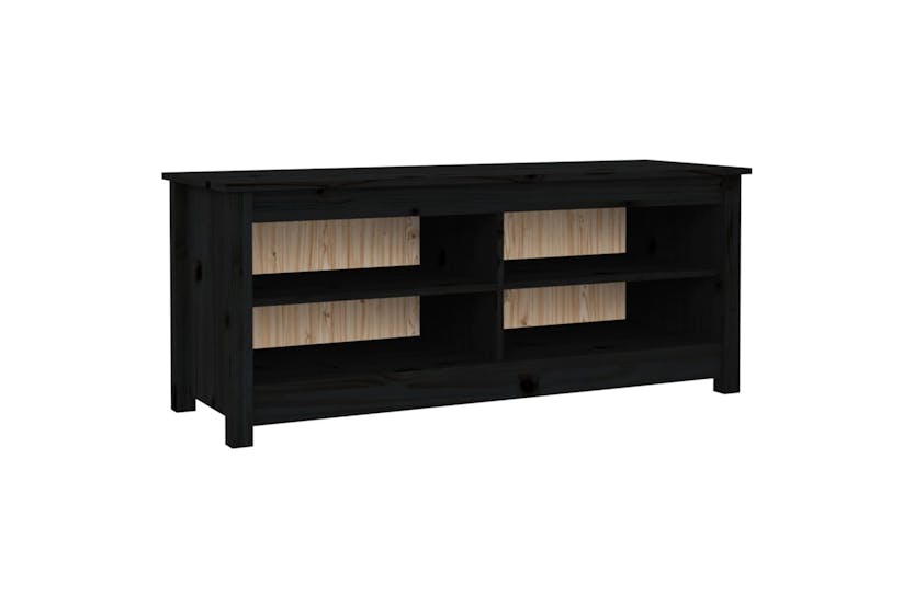 vidaXL 813778 Shoe Bench Black 110x38x45.5cm Solid Wood Pine vidaXL 813778 Shoe Bench Black 110x38x45.5cm Solid Wood Pine