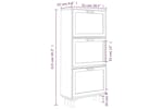 vidaXL 345648 Shoe Cabinet White 52x25x115cm Engineered Wood&natural Rattan vidaXL 345648 Shoe Cabinet White 52x25x115cm Engineered Wood&natural Rattan