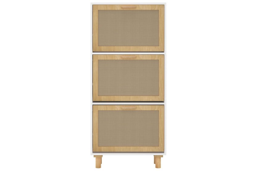 vidaXL 345648 Shoe Cabinet White 52x25x115cm Engineered Wood&natural Rattan vidaXL 345648 Shoe Cabinet White 52x25x115cm Engineered Wood&natural Rattan