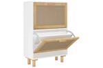 Vidaxl 345645 Shoe Cabinet White 52x25x80 Cm Engineered Wood&natural Rattan Vidaxl 345645 Shoe Cabinet White 52x25x80 Cm Engineered Wood&natural Rattan