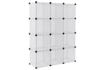 vidaXL 340555 Storage Cube Organiser With 12 Cubes And Doors Transparent Pp vidaXL 340555 Storage Cube Organiser With 12 Cubes And Doors Transparent Pp