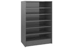 vidaXL 808953 Shoe Cabinet High Gloss Grey 60x35x92cm Engineered Wood vidaXL 808953 Shoe Cabinet High Gloss Grey 60x35x92cm Engineered Wood