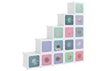 vidaXL 340575 Cube Storage Cabinet For Kids With 15 Cubes White Pp vidaXL 340575 Cube Storage Cabinet For Kids With 15 Cubes White Pp