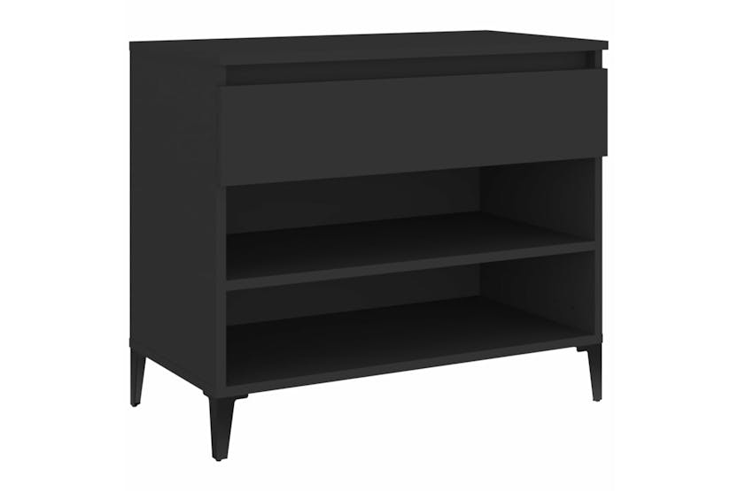 vidaXL 819765 Shoe Cabinet Black 70x36x60cm Engineered Wood vidaXL 819765 Shoe Cabinet Black 70x36x60cm Engineered Wood
