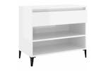 vidaXL 819766 Shoe Cabinet High Gloss White 70x36x60cm Engineered Wood vidaXL 819766 Shoe Cabinet High Gloss White 70x36x60cm Engineered Wood