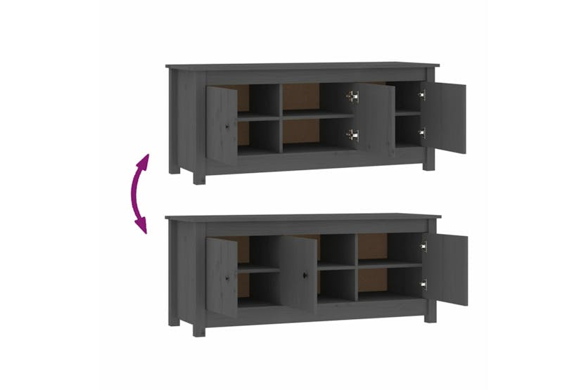 vidaXL 814601 Shoe Cabinet Grey 110x38x45.5cm Solid Wood Pine vidaXL 814601 Shoe Cabinet Grey 110x38x45.5cm Solid Wood Pine