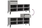 vidaXL 821218 Shoe Cabinet Grey Sonoma 102x36x60cm Engineered Wood vidaXL 821218 Shoe Cabinet Grey Sonoma 102x36x60cm Engineered Wood
