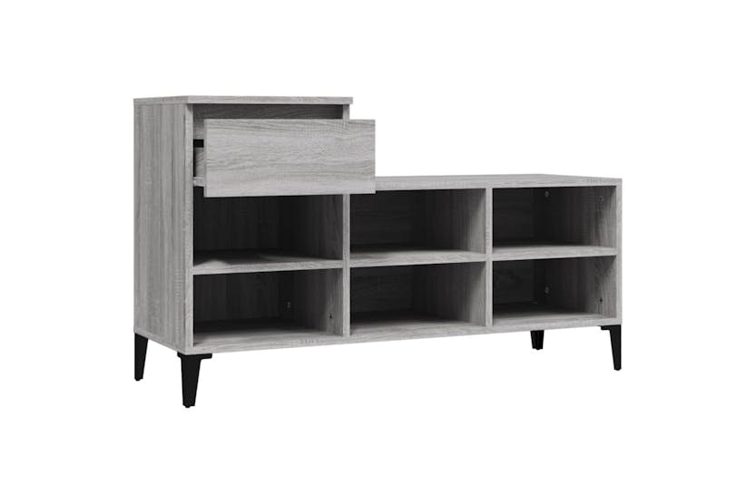 vidaXL 821218 Shoe Cabinet Grey Sonoma 102x36x60cm Engineered Wood vidaXL 821218 Shoe Cabinet Grey Sonoma 102x36x60cm Engineered Wood