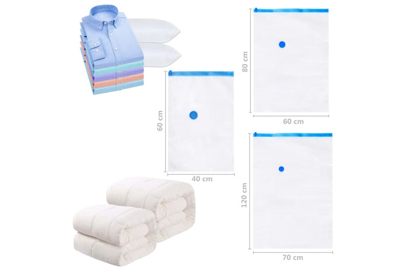vidaXL 51327 Vacuum Travel Storage Bags Clothing Bags 3 Sizes 20 Pcs vidaXL 51327 Vacuum Travel Storage Bags Clothing Bags 3 Sizes 20 Pcs