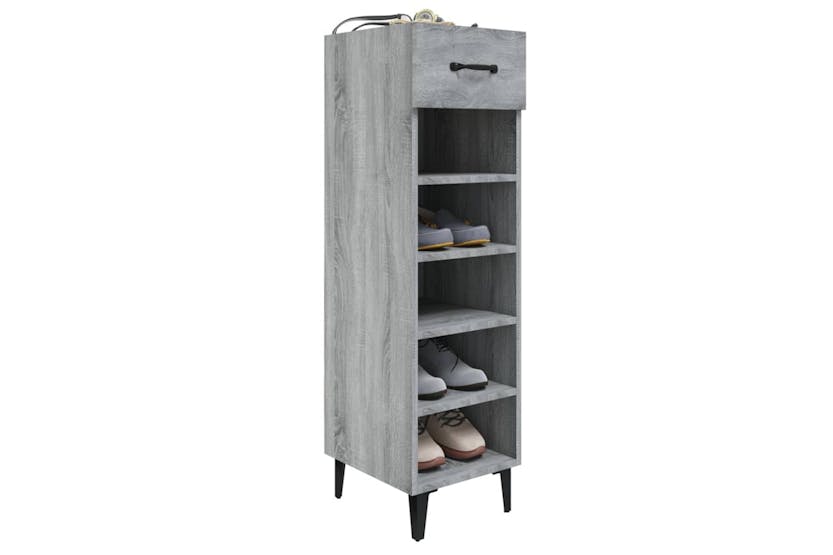 vidaXL 817565 Shoe Cabinet Grey Sonoma 30x35x105cm Engineered Wood vidaXL 817565 Shoe Cabinet Grey Sonoma 30x35x105cm Engineered Wood