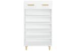 vidaXL 812780 Shoe Cabinet White 60x35x105cm Engineered Wood vidaXL 812780 Shoe Cabinet White 60x35x105cm Engineered Wood