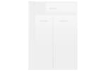 vidaXL 801077 Shoe Cabinet High Gloss White 60x35x84cm Engineered Wood vidaXL 801077 Shoe Cabinet High Gloss White 60x35x84cm Engineered Wood