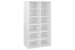 vidaXL 800402 Shoe Rack High Gloss White 54x34x100.5cm Engineered Wood vidaXL 800402 Shoe Rack High Gloss White 54x34x100.5cm Engineered Wood