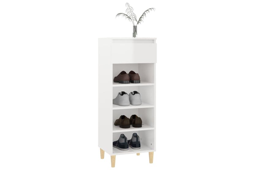 vidaXL 819774 Shoe Cabinet High Gloss White 40x36x105cm Engineered Wood vidaXL 819774 Shoe Cabinet High Gloss White 40x36x105cm Engineered Wood