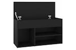 vidaXL 808748 Shoe Bench Black 80x30x45cm Engineered Wood vidaXL 808748 Shoe Bench Black 80x30x45cm Engineered Wood