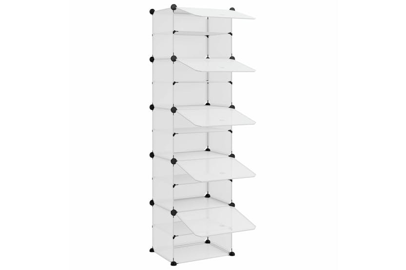 vidaXL 340562 Shoe Rack Transparent 44x31.5x153.5cm Pp vidaXL 340562 Shoe Rack Transparent 44x31.5x153.5cm Pp