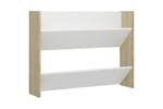 vidaXL 806752 Wall Shoe Cabinets 2 Pcs White&sonoma Oak 80x18x60cm Engineered Wood vidaXL 806752 Wall Shoe Cabinets 2 Pcs White&sonoma Oak 80x18x60cm Engineered Wood