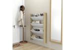 vidaXL 806752 Wall Shoe Cabinets 2 Pcs White&sonoma Oak 80x18x60cm Engineered Wood vidaXL 806752 Wall Shoe Cabinets 2 Pcs White&sonoma Oak 80x18x60cm Engineered Wood
