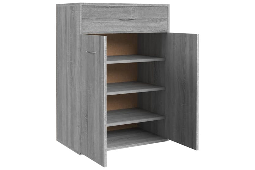 vidaXL 815418 Shoe Cabinet Grey Sonoma 60x35x84cm Engineered Wood vidaXL 815418 Shoe Cabinet Grey Sonoma 60x35x84cm Engineered Wood