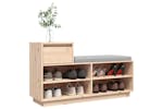 vidaXL 814449 Shoe Cabinet 110x34x61cm Solid Wood Pine vidaXL 814449 Shoe Cabinet 110x34x61cm Solid Wood Pine