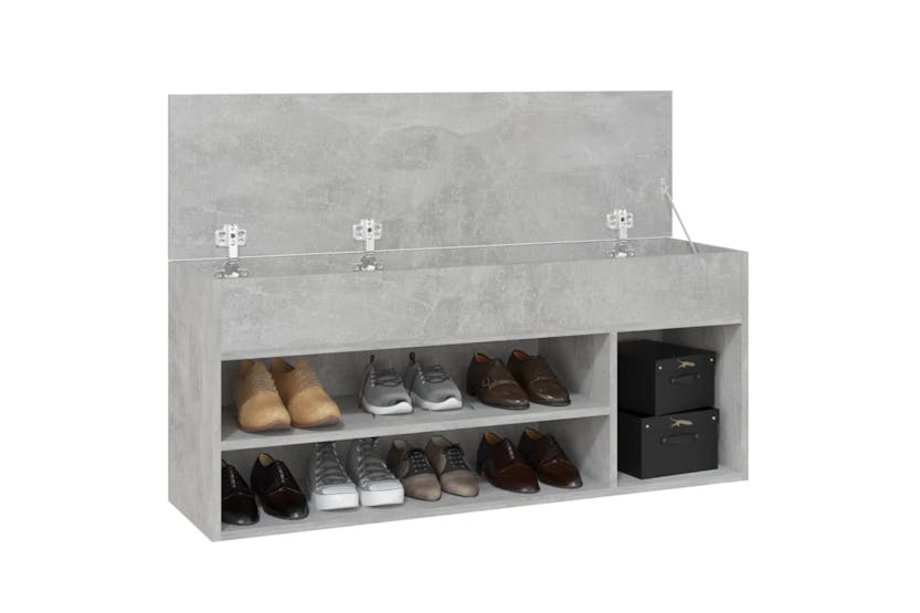 vidaXL 808760 Shoe Bench Concrete Grey 105x30x45cm Engineered Wood vidaXL 808760 Shoe Bench Concrete Grey 105x30x45cm Engineered Wood