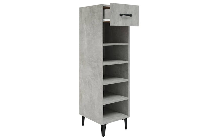 vidaXL 812811 Shoe Cabinet Concrete Grey 30x35x105cm Engineered Wood vidaXL 812811 Shoe Cabinet Concrete Grey 30x35x105cm Engineered Wood