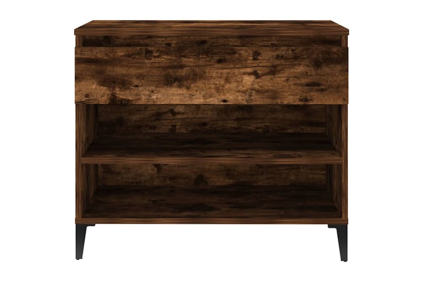 vidaXL 819769 Shoe Cabinet Smoked Oak 70x36x60cm Engineered Wood vidaXL 819769 Shoe Cabinet Smoked Oak 70x36x60cm Engineered Wood