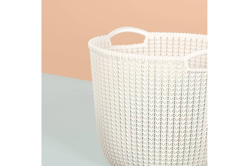 Curver 443843 Storage Basket Knit Round L 30l Creamy White Curver 443843 Storage Basket Knit Round L 30l Creamy White