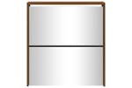 vidaXL 342634 Shoe Cabinet With Mirror 2-layer Brown Oak 63x17x67cm vidaXL 342634 Shoe Cabinet With Mirror 2-layer Brown Oak 63x17x67cm
