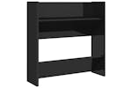 vidaXL 806735 Wall Shoe Cabinet High Gloss Black 60x18x60cm Engineered Wood vidaXL 806735 Wall Shoe Cabinet High Gloss Black 60x18x60cm Engineered Wood