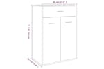 vidaXL 815418 Shoe Cabinet Grey Sonoma 60x35x84cm Engineered Wood vidaXL 815418 Shoe Cabinet Grey Sonoma 60x35x84cm Engineered Wood