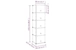vidaXL 340562 Shoe Rack Transparent 44x31.5x153.5cm Pp vidaXL 340562 Shoe Rack Transparent 44x31.5x153.5cm Pp