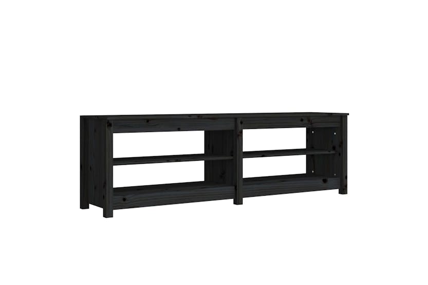 vidaXL 821728 Shoe Bench Black 160x36.5x50cm Solid Wood Pine vidaXL 821728 Shoe Bench Black 160x36.5x50cm Solid Wood Pine
