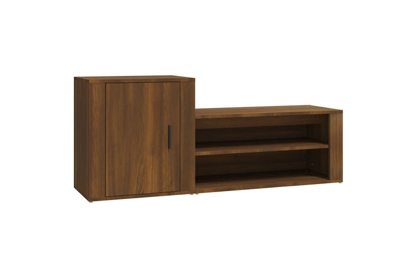 vidaXL 816751 Shoe Cabinet Brown Oak 130x35x54cm Engineered Wood vidaXL 816751 Shoe Cabinet Brown Oak 130x35x54cm Engineered Wood