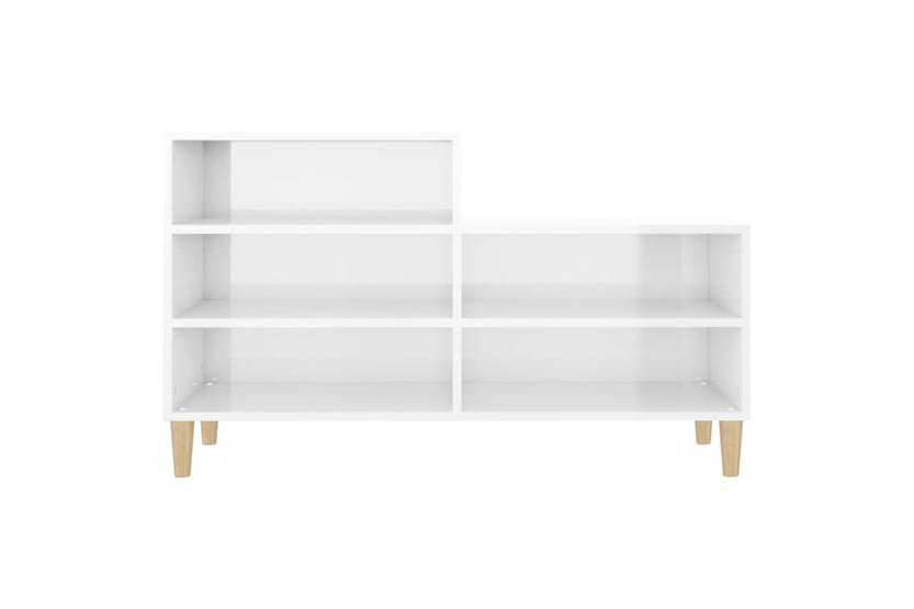 vidaXL 819726 Shoe Cabinet High Gloss White 102x36x60cm Engineered Wood vidaXL 819726 Shoe Cabinet High Gloss White 102x36x60cm Engineered Wood
