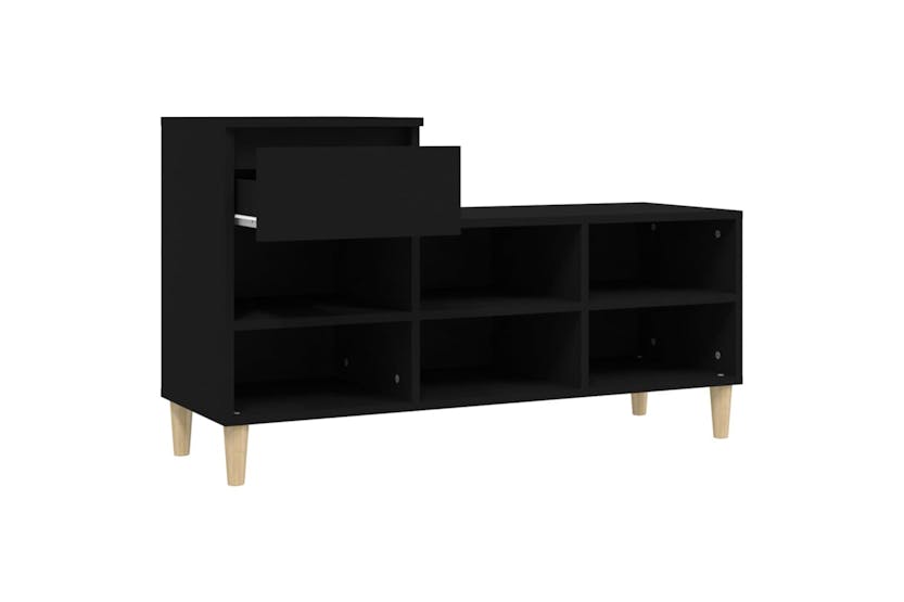 vidaXL 821205 Shoe Cabinet Black 102x36x60cm Engineered Wood vidaXL 821205 Shoe Cabinet Black 102x36x60cm Engineered Wood