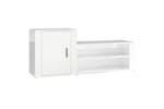 vidaXL 816746 Shoe Cabinet High Gloss White 130x35x54cm Engineered Wood vidaXL 816746 Shoe Cabinet High Gloss White 130x35x54cm Engineered Wood
