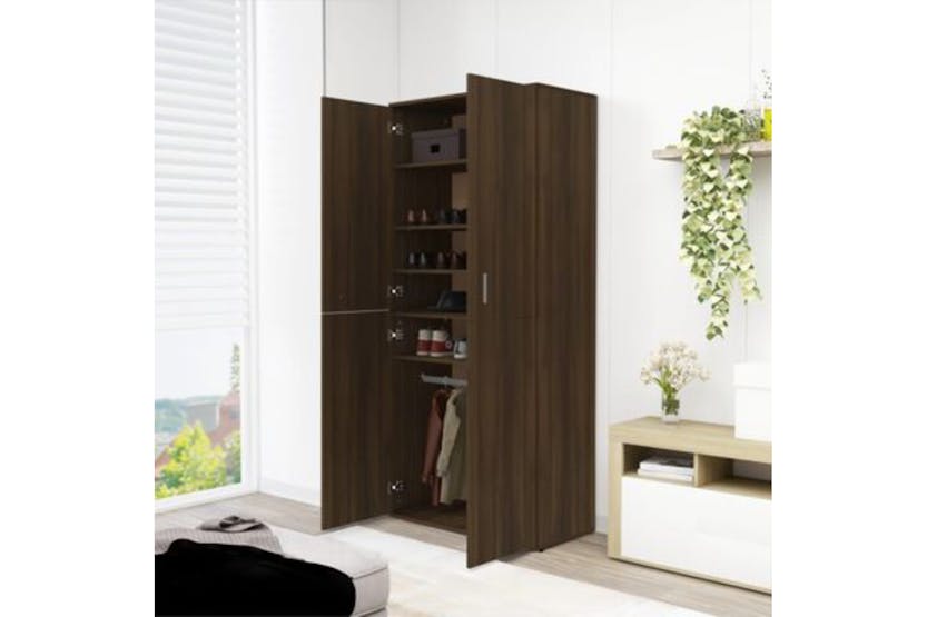 vidaXL 815533 Shoe Cabinet Brown Oak 80x39x178cm Engineered Wood vidaXL 815533 Shoe Cabinet Brown Oak 80x39x178cm Engineered Wood