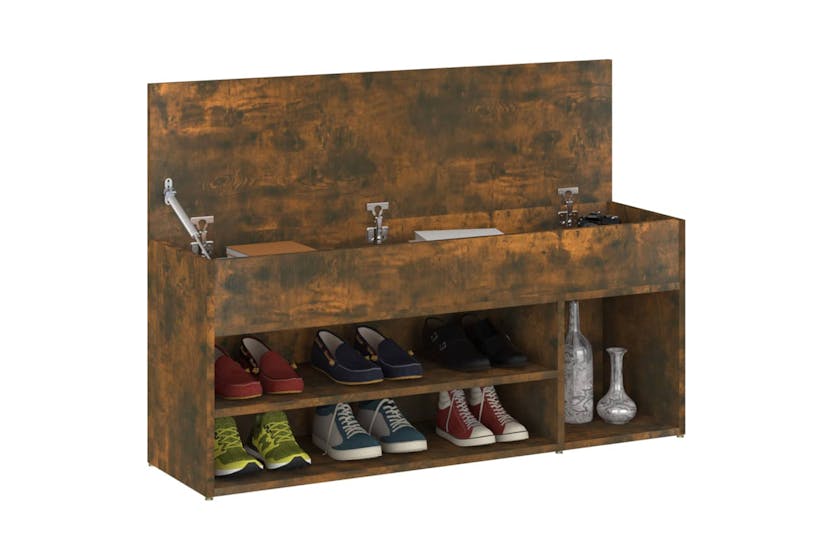 vidaXL 816056 Shoe Bench Smoked Oak 105x30x45cm Engineered Wood vidaXL 816056 Shoe Bench Smoked Oak 105x30x45cm Engineered Wood