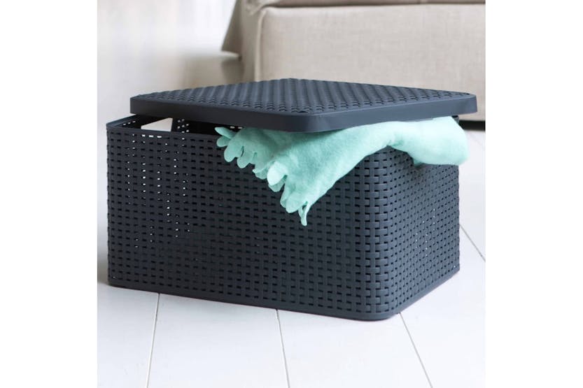 Curver 427234 Style Storage Boxes With Lid 3 Pcs Size M Anthracite Curver 427234 Style Storage Boxes With Lid 3 Pcs Size M Anthracite