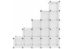 vidaXL 340549 Storage Cube Organiser With 15 Cubes Transparent Pp vidaXL 340549 Storage Cube Organiser With 15 Cubes Transparent Pp