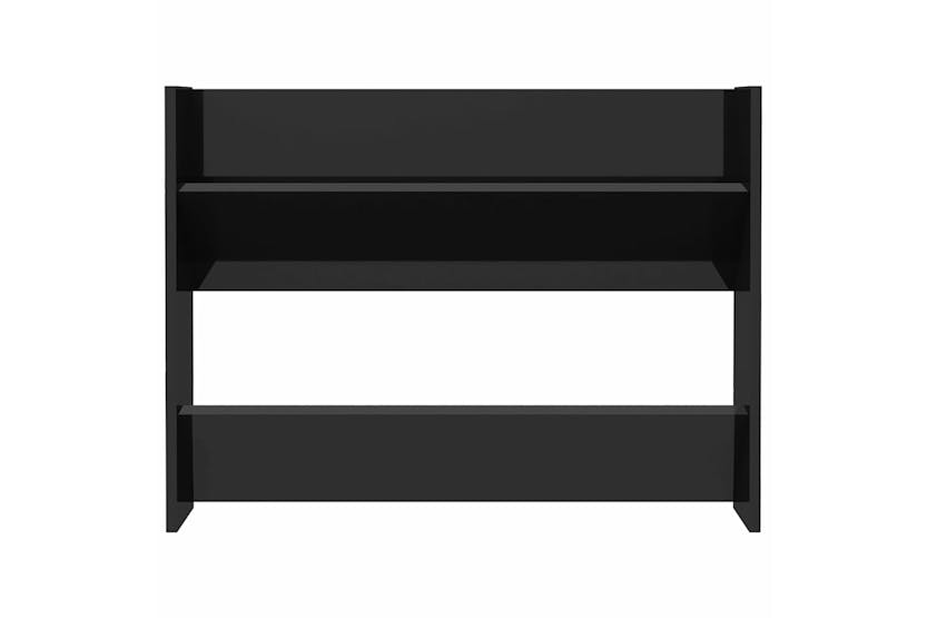 vidaXL 806755 Wall Shoe Cabinet High Gloss Black 80x18x60cm Engineered Wood vidaXL 806755 Wall Shoe Cabinet High Gloss Black 80x18x60cm Engineered Wood