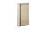 vidaXL 282429 Shoe Cabinet With Cover Cream 58x28x106cm Fabric vidaXL 282429 Shoe Cabinet With Cover Cream 58x28x106cm Fabric