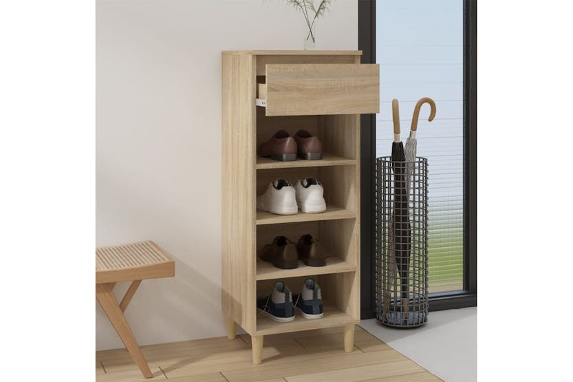 vidaXL 819775 Shoe Cabinet Sonoma Oak 40x36x105cm Engineered Wood vidaXL 819775 Shoe Cabinet Sonoma Oak 40x36x105cm Engineered Wood