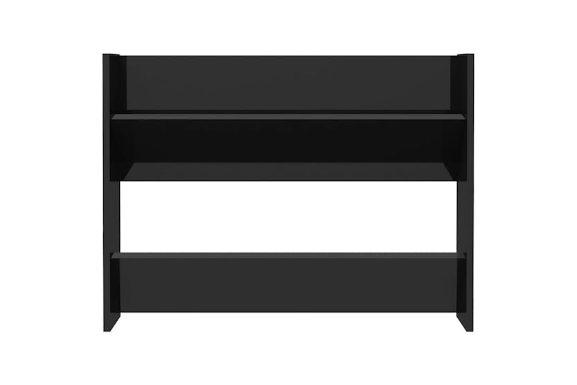 vidaXL 806756 Wall Shoe Cabinets 2 Pcs High Gloss Black 80x18x60cm Engineered Wood vidaXL 806756 Wall Shoe Cabinets 2 Pcs High Gloss Black 80x18x60cm Engineered Wood