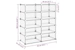 vidaXL 340567 Shoe Rack Transparent 84x32x88.5cm Pp vidaXL 340567 Shoe Rack Transparent 84x32x88.5cm Pp