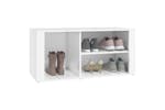 vidaXL 816922 Shoe Cabinet High Gloss White 100x35x45cm Engineered Wood vidaXL 816922 Shoe Cabinet High Gloss White 100x35x45cm Engineered Wood