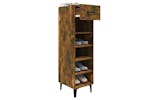 vidaXL 817564 Shoe Cabinet Smoked Oak 30x35x105cm Engineered Wood vidaXL 817564 Shoe Cabinet Smoked Oak 30x35x105cm Engineered Wood